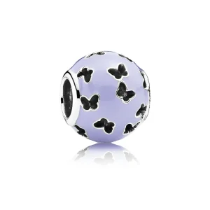 (imagine pentru) Talisman PANDORA, Flăcări de fluturare de lavandă din argint