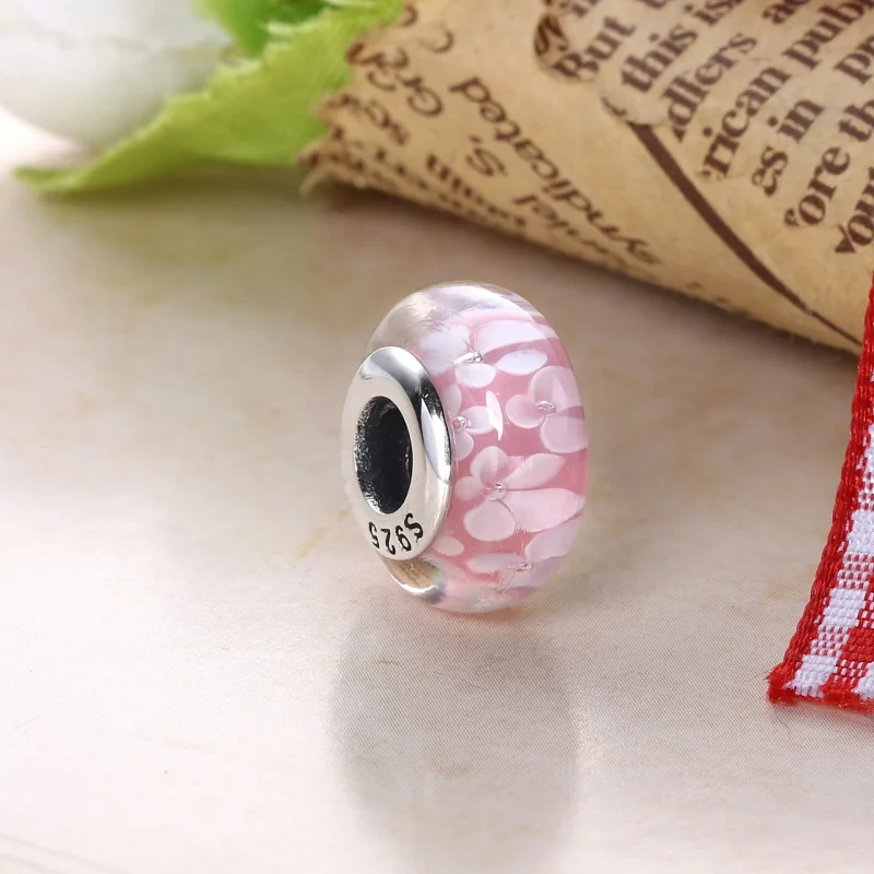 (imagine pentru) Talisman PANDORA, Floare roz din argint - Vizualizare 2