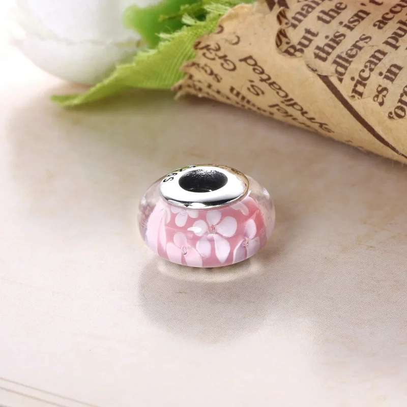 (imagine pentru) Talisman PANDORA, Floare roz din argint - Vizualizare 3