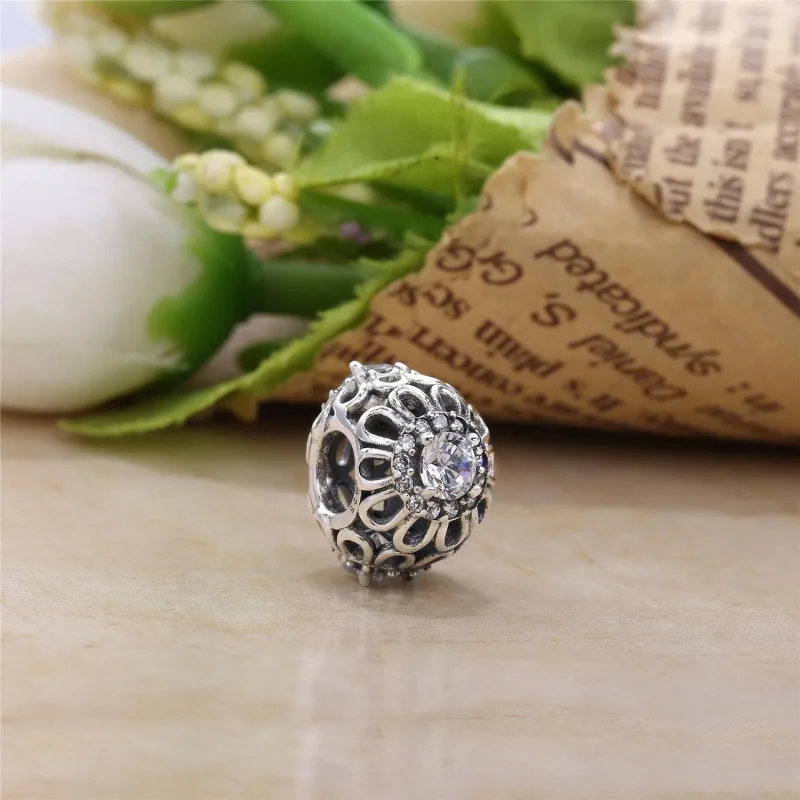 (imagine pentru) Talisman PANDORA, Floral Brilliance din aur, argint - Vizualizare 3