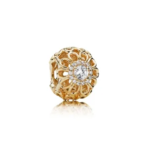 (imagine pentru) Talisman PANDORA, Floral Brilliance din aur, argint