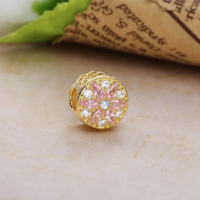 (imagine pentru) Talisman PANDORA, Floral opulent din aur - Vizualizare 3
