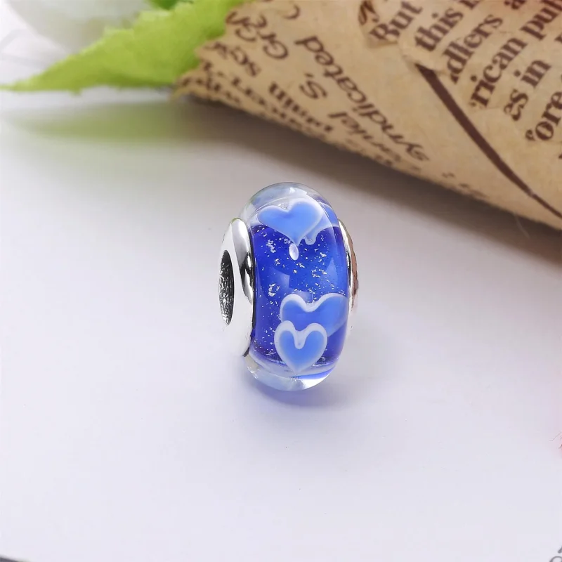 (imagine pentru) Talisman PANDORA, Flori de sticlă Murano din argint - Vizualizare 2