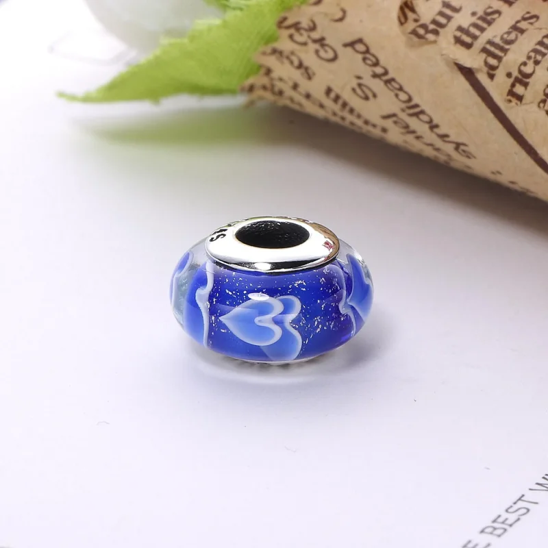 (imagine pentru) Talisman PANDORA, Flori de sticlă Murano din argint - Vizualizare 3