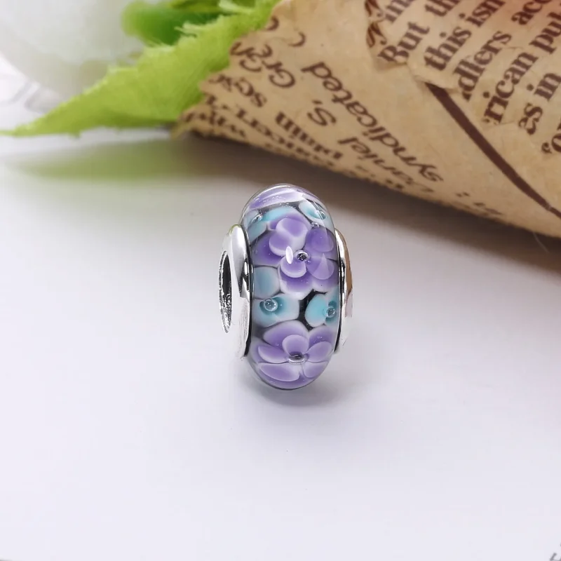 (imagine pentru) Talisman PANDORA, Flori de sticlă Murano din argint - Vizualizare 4