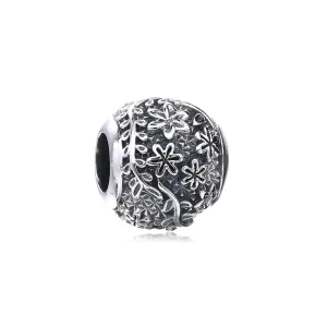 (imagine pentru) Talisman PANDORA, Frunze și flori din argint