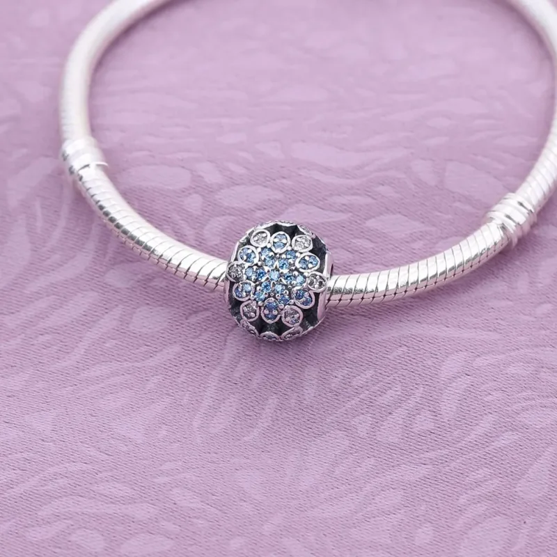 (imagine pentru) Talisman PANDORA, Fulg de Nea cristalizat din argint - Vizualizare 2