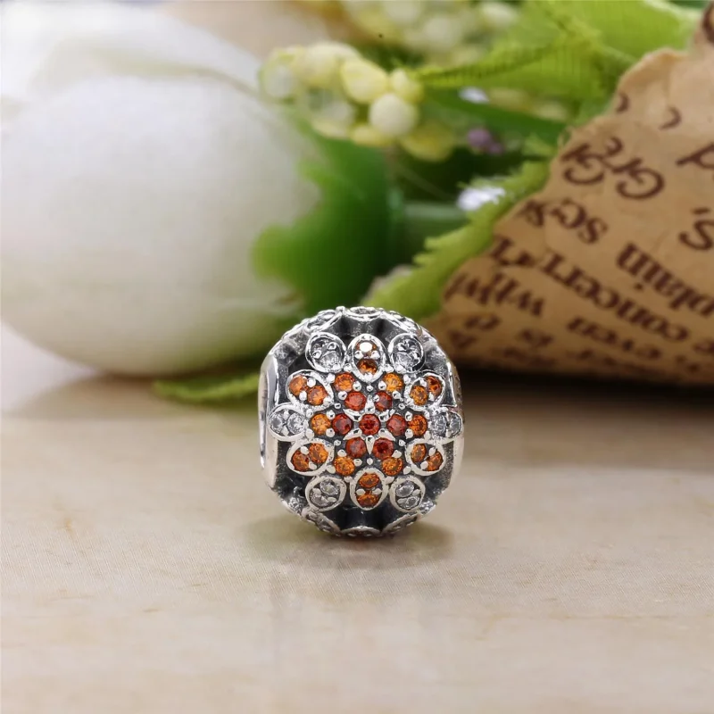 (imagine pentru) Talisman PANDORA, Fulg de Nea cristalizat din argint - Vizualizare 4