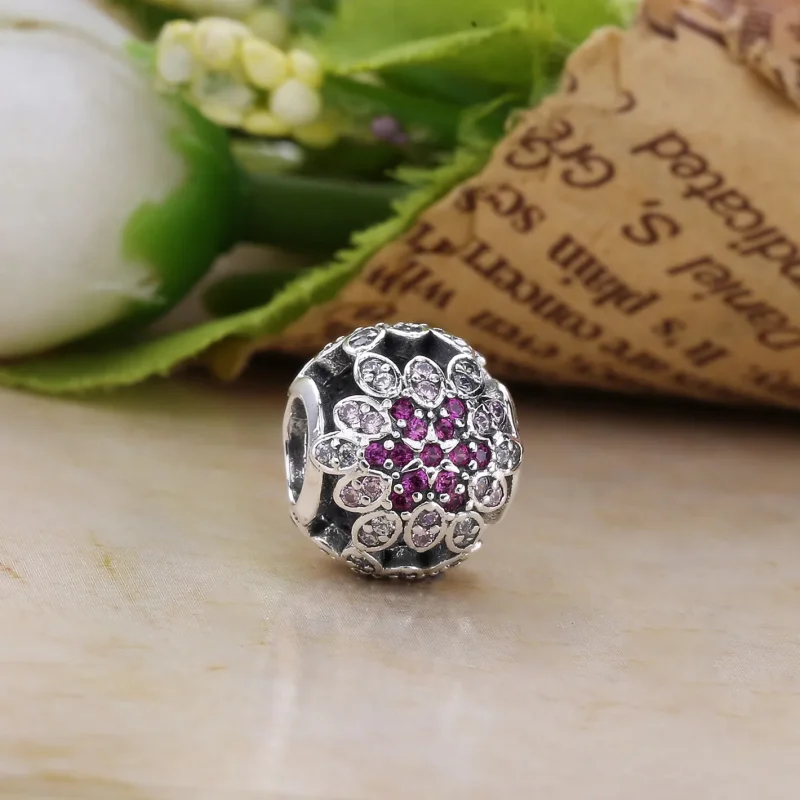 (imagine pentru) Talisman PANDORA, Fulg de Nea cristalizat din argint - Vizualizare 5