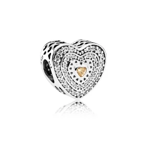 (imagine pentru) Talisman PANDORA, Generos inima Fancy din argint