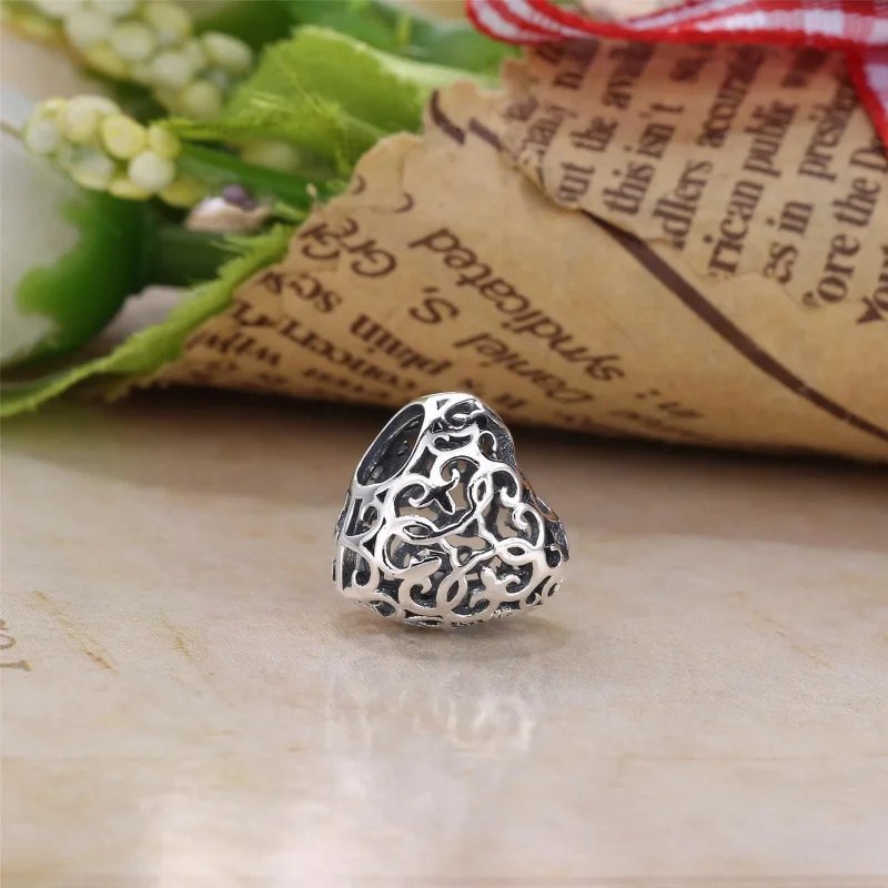 (imagine pentru) Talisman PANDORA, Inima ajurată din argint - Vizualizare 4
