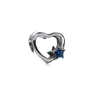 (imagine pentru) Talisman PANDORA, Inima stea din argint