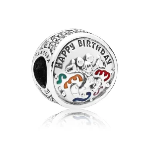 (imagine pentru) Talisman PANDORA, Mickey Mouse la mulţi ani din argint