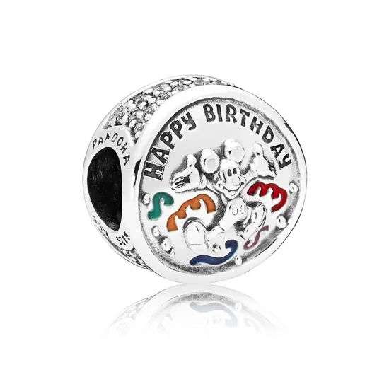 (imagine pentru) Talisman PANDORA, Mickey Mouse la mulţi ani din argint