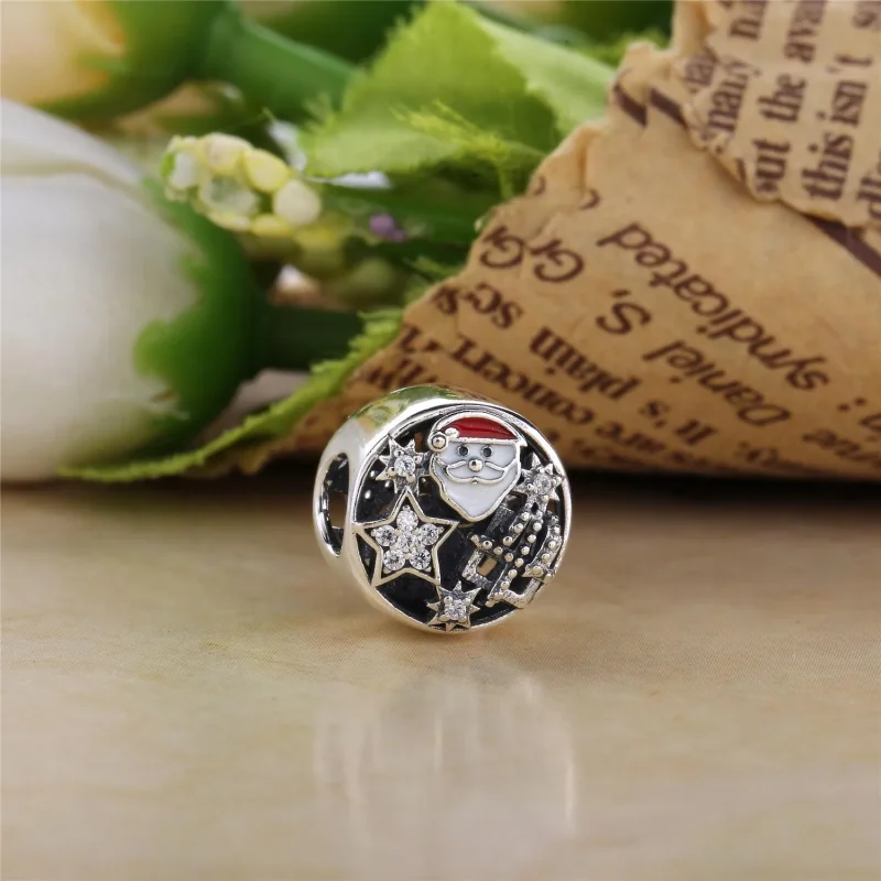 (imagine pentru) Talisman PANDORA, Moș Crăciun și stele din argint - Vizualizare 2