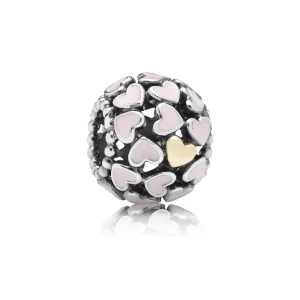 (imagine pentru) Talisman PANDORA, Multă dragoste din argint, aur 14k