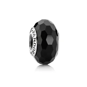 (imagine pentru) Talisman PANDORA, Negru fațete din argint