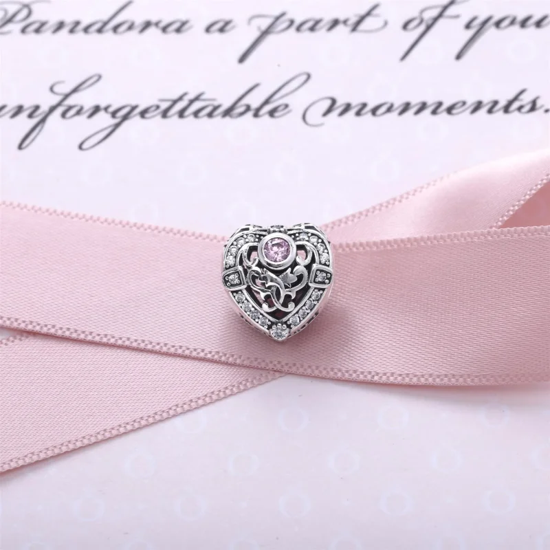 (imagine pentru) Talisman PANDORA, O inimă opulenta din argint - Vizualizare 2