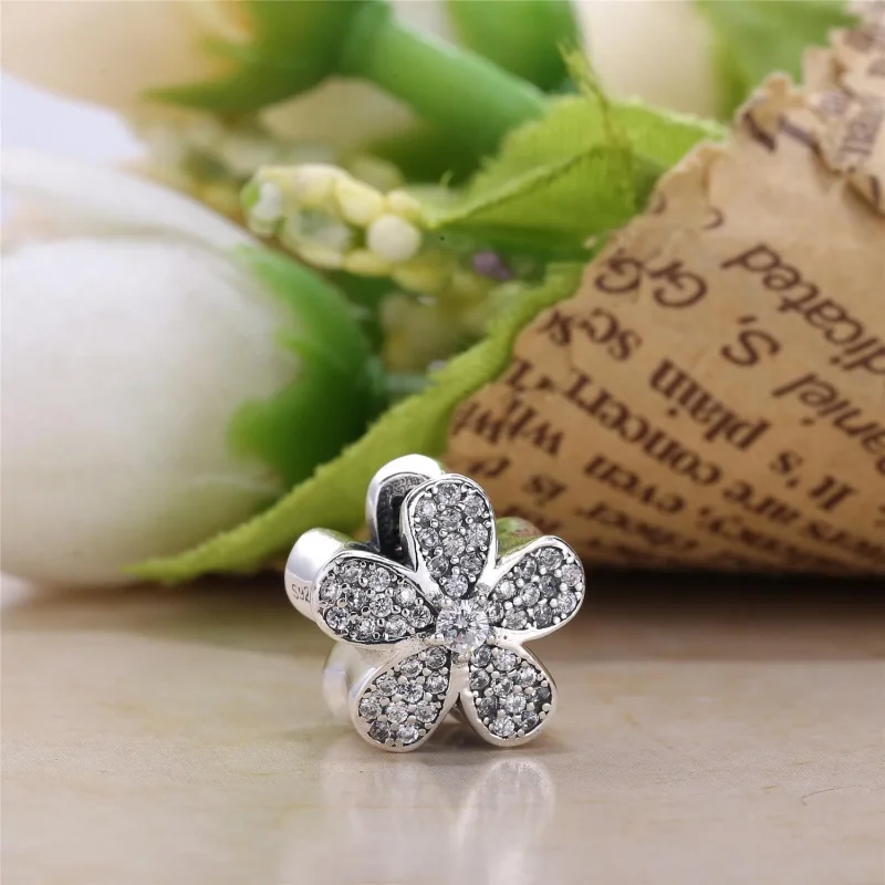 (imagine pentru) Talisman PANDORA, Orbitor Daisy floare Diamante din argint - Vizualizare 2