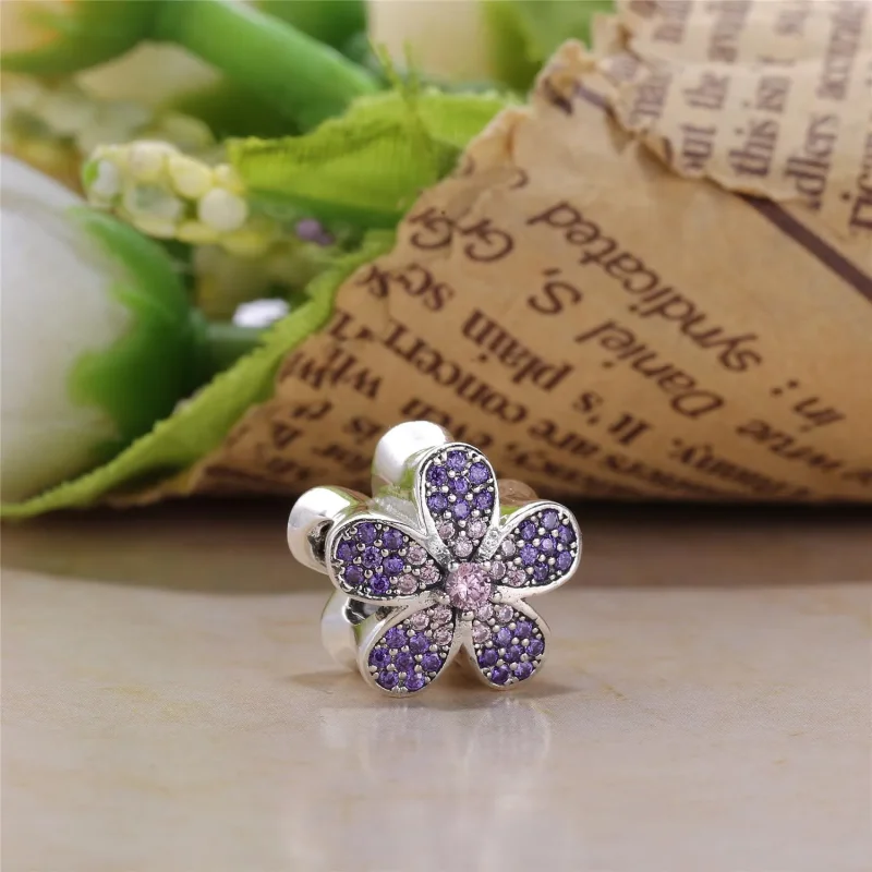 (imagine pentru) Talisman PANDORA, Orbitor Daisy floare Diamante din argint - Vizualizare 4