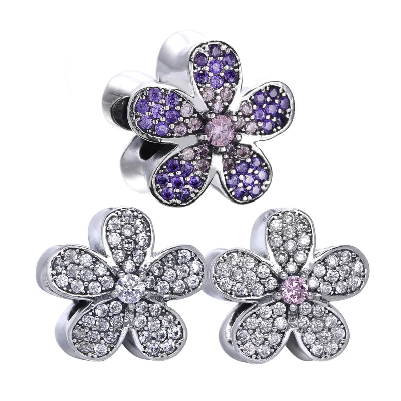 (imagine pentru) Talisman PANDORA, Orbitor Daisy floare Diamante din argint - Vizualizare 5