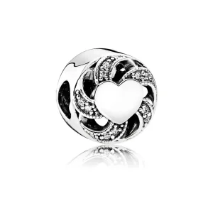Talisman PANDORA, Panglică inima din argint (imagine pentru) Talisman PANDORA, Panglică inima din argint