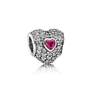 (imagine pentru) Talisman PANDORA, Pavé Inima din argint