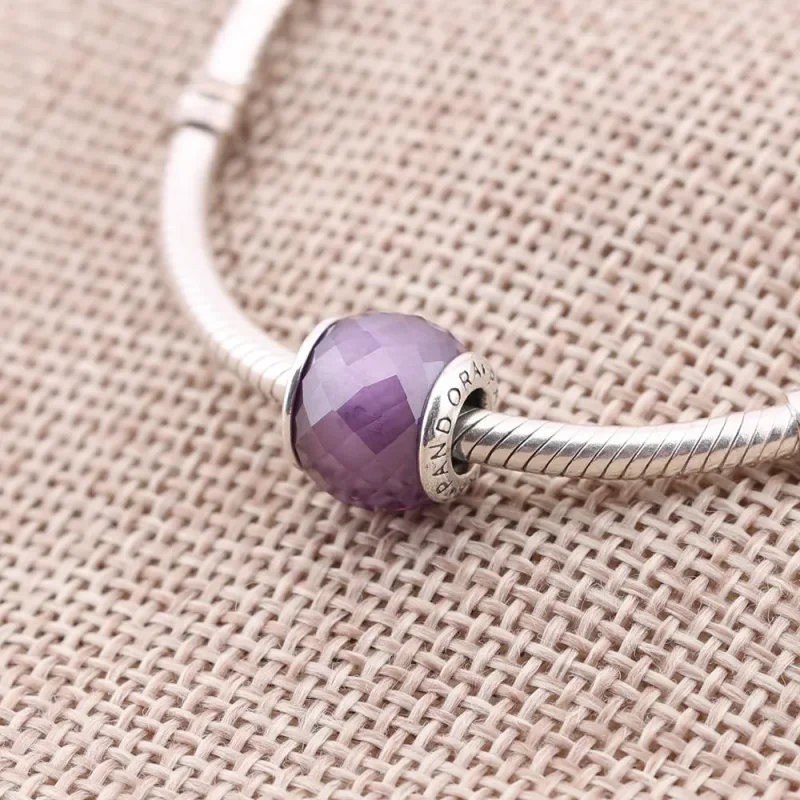 (imagine pentru) Talisman PANDORA, Petite fatete Violet din argint - Vizualizare 2