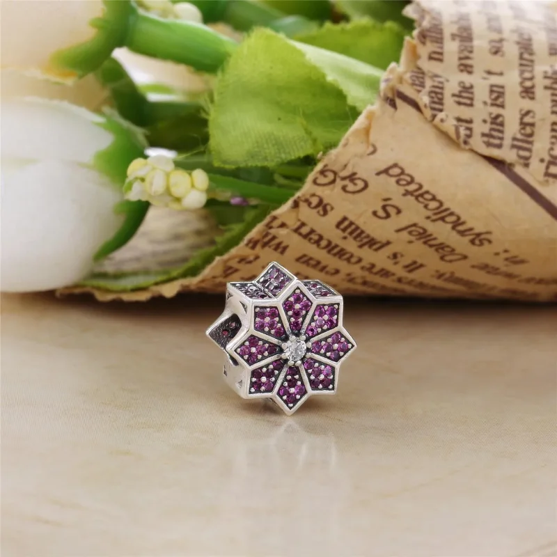 (imagine pentru) Talisman PANDORA, Poinsettia din argint - Vizualizare 2