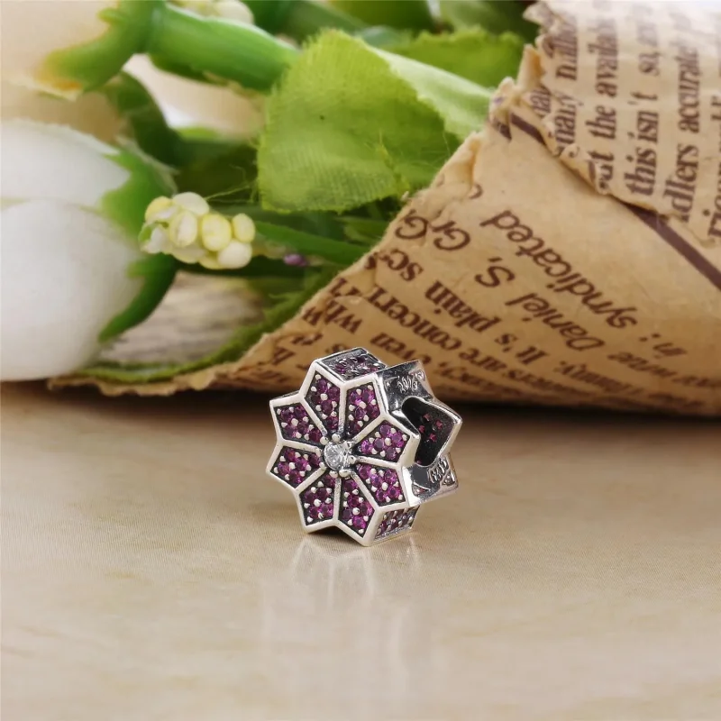 (imagine pentru) Talisman PANDORA, Poinsettia din argint - Vizualizare 3