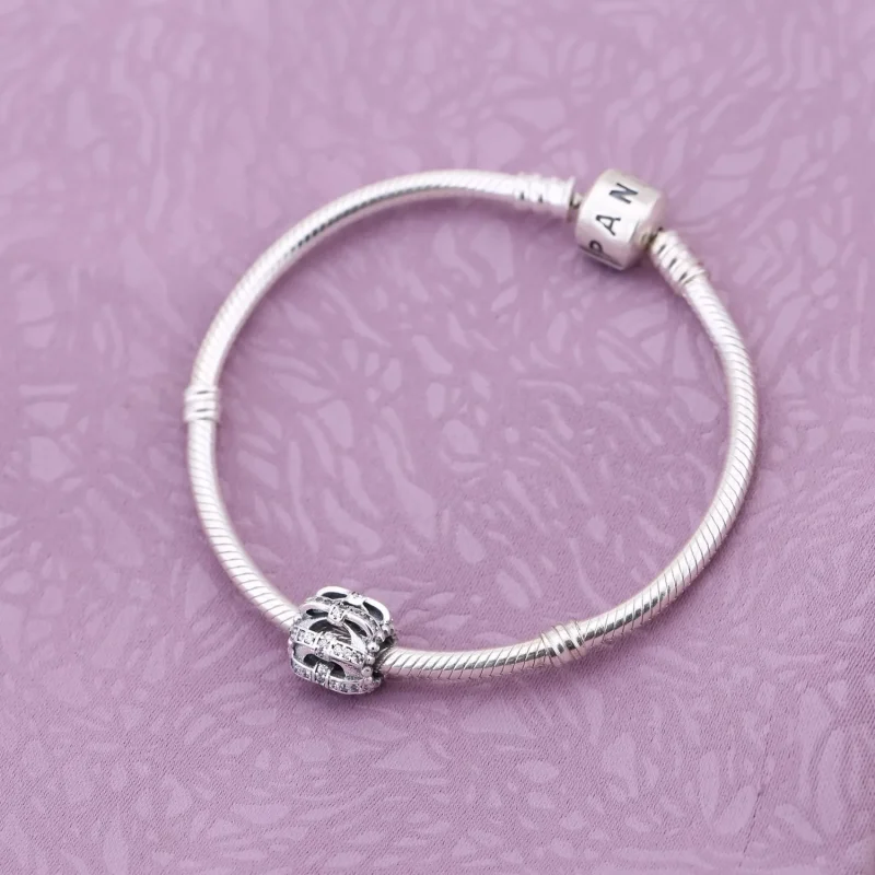 (imagine pentru) Talisman PANDORA, Sentimente sclipitoare ajurată din argint - Vizualizare 2