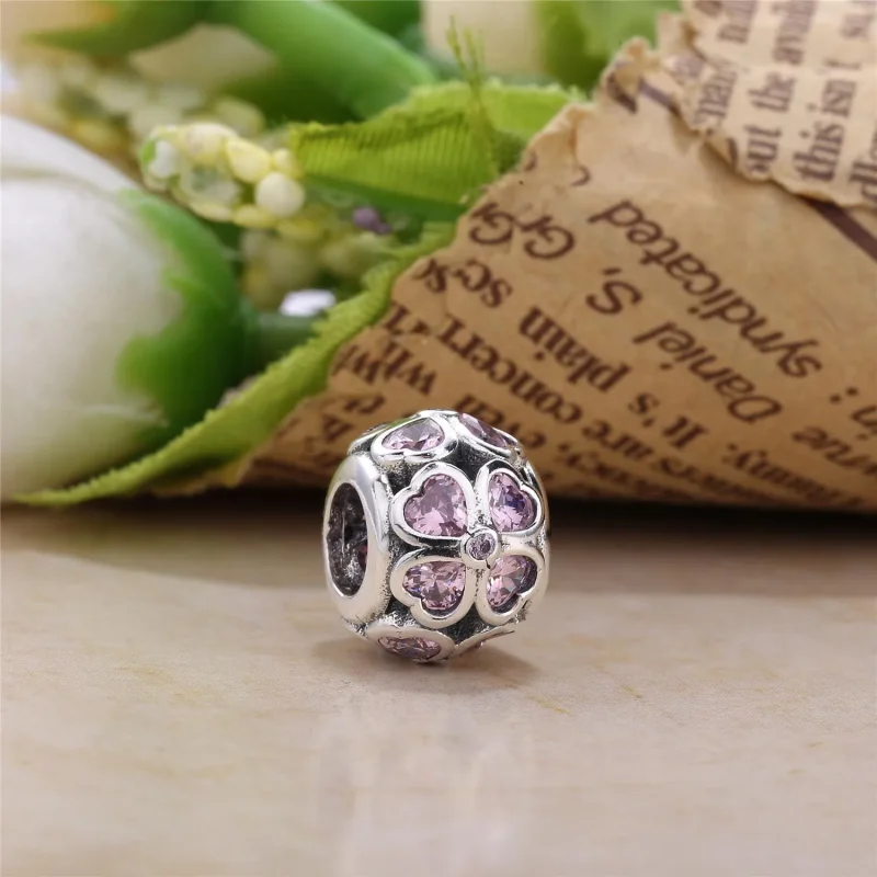 (imagine pentru) Talisman cu trifoi din argint 925 cu zirconiu cubic verde închis - Vizualizare 3