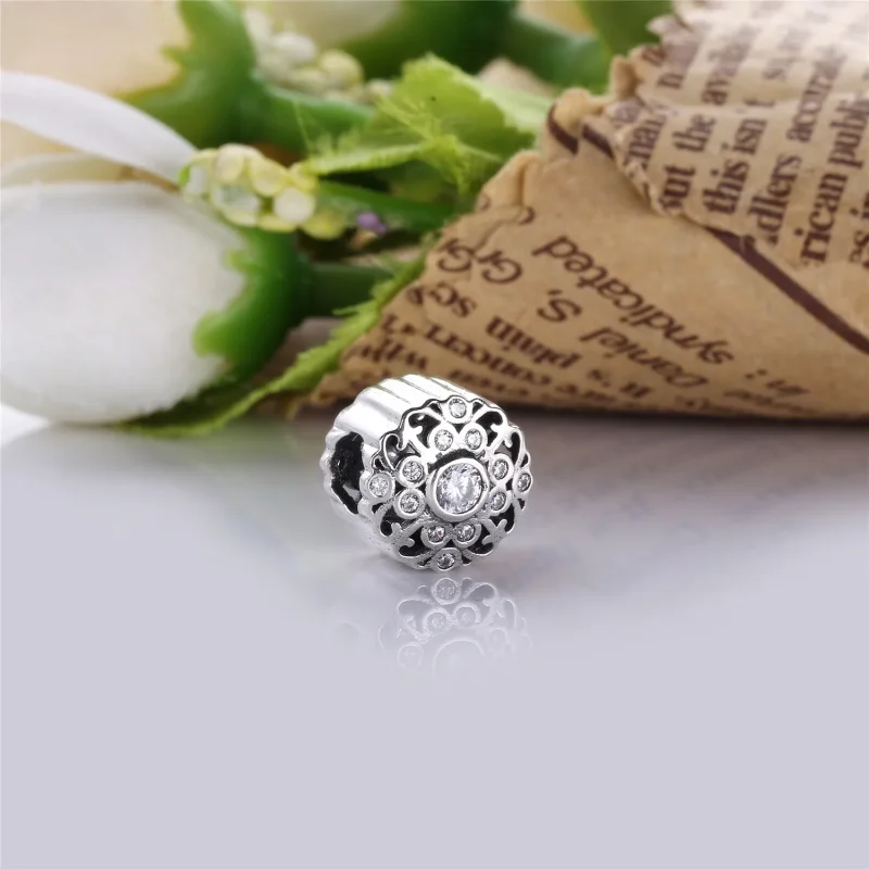 (imagine pentru) Talisman PANDORA, Vintage floare din argint - Vizualizare 2