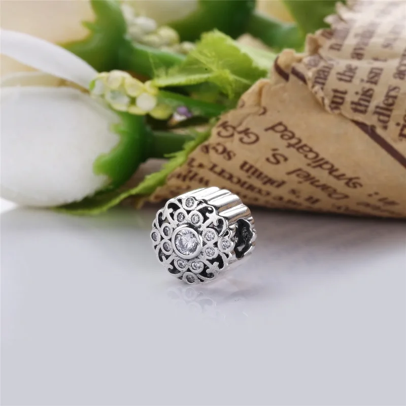 (imagine pentru) Talisman PANDORA, Vintage floare din argint - Vizualizare 3