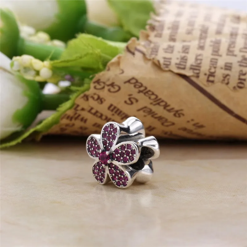 (imagine pentru) Talisman PANDORA, Violet orbitor Daisy din argint - Vizualizare 3