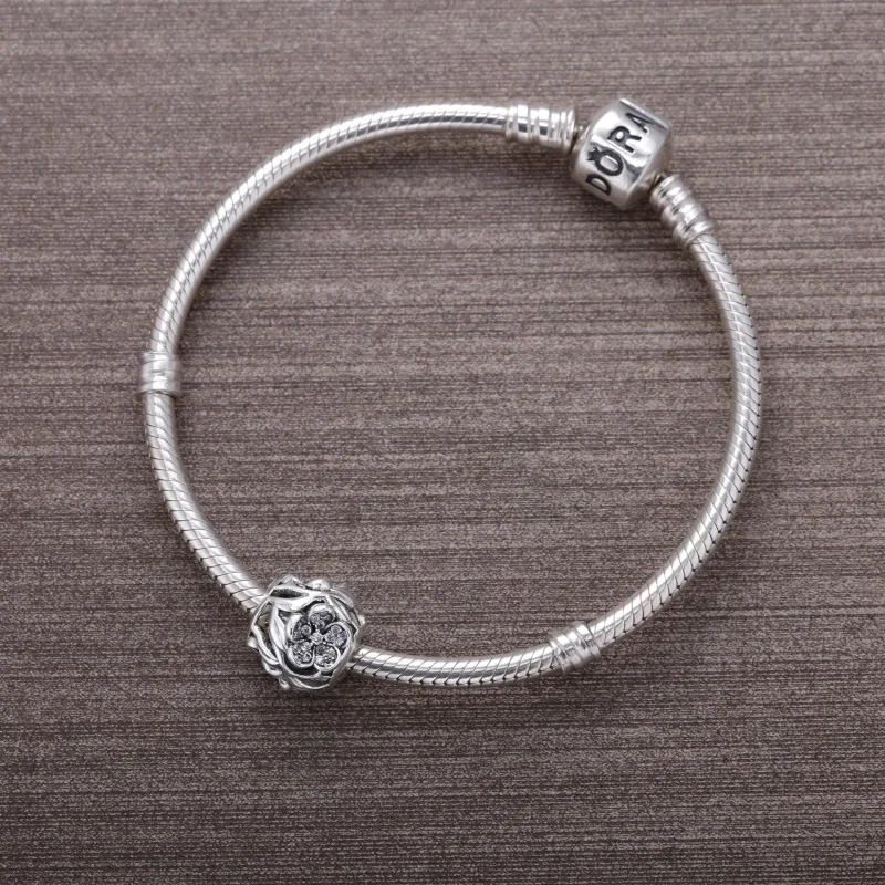 (imagine pentru) Talisman pavé dantelat Floare mistică - PANDORA - Vizualizare 3