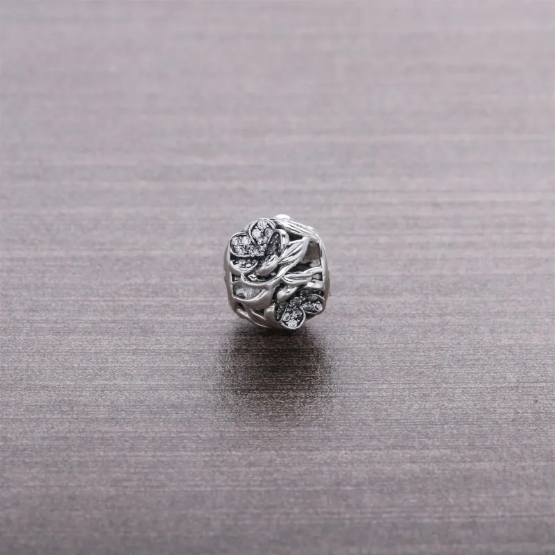 (imagine pentru) Talisman pavé dantelat Floare mistică - PANDORA - Vizualizare 4