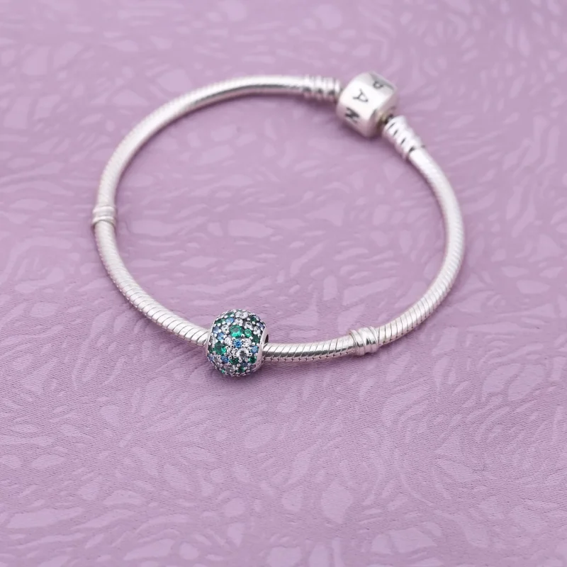 (imagine pentru) Talisman pavé din argint 925 cu zirconiu cubic în diferite nuanţ - Vizualizare 2