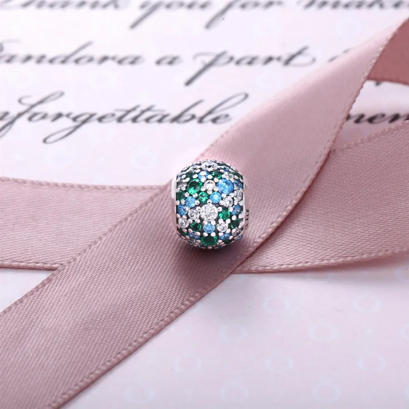 (imagine pentru) Talisman pavé din argint 925 cu zirconiu cubic în diferite nuanţ - Vizualizare 3