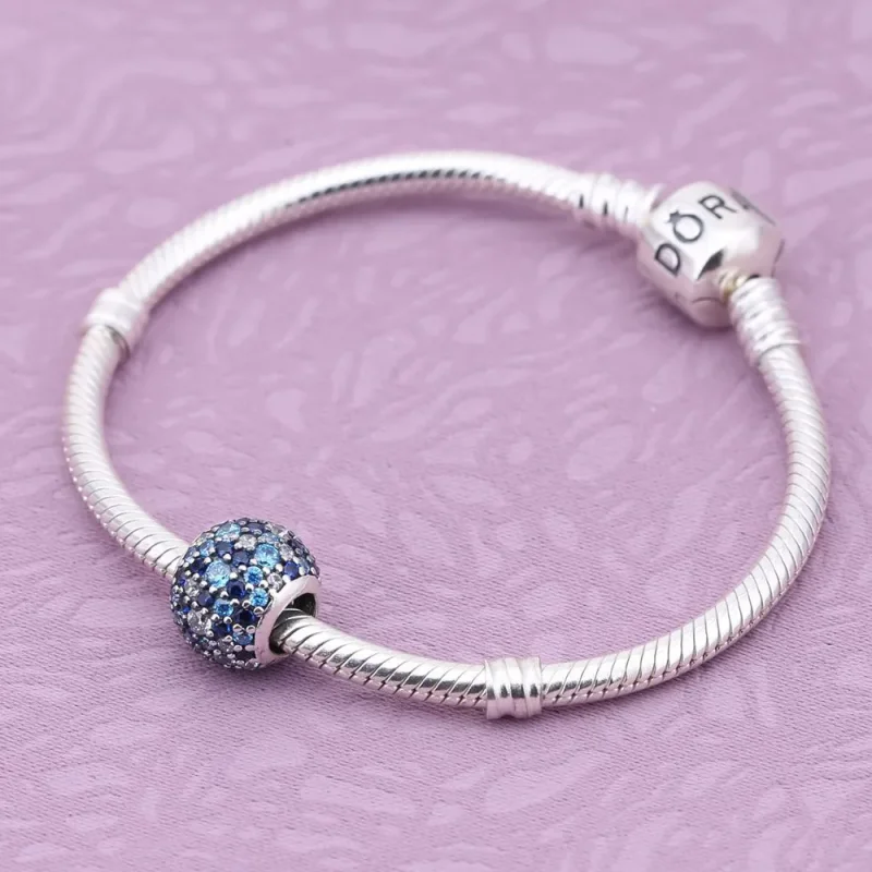 (imagine pentru) Talisman pavé din argint 925 cu zirconiu cubic transparent şi cr - Vizualizare 2