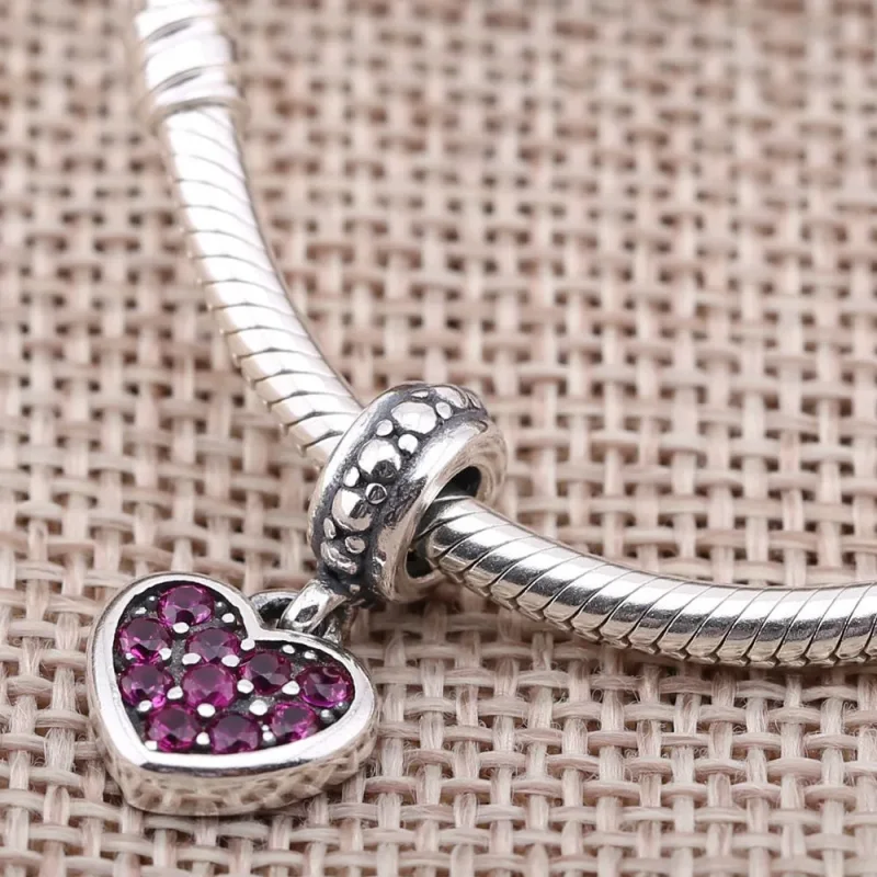 (imagine pentru) Talisman pavé inimă roşie - 791023CZR - Talismane PANDORA - Vizualizare 2