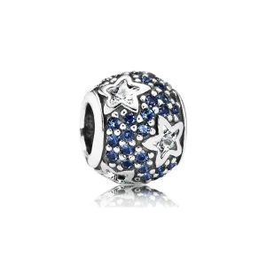 (imagine pentru) Talisman stea pavé din argint 925, cu zirconiu cubic şi cristale