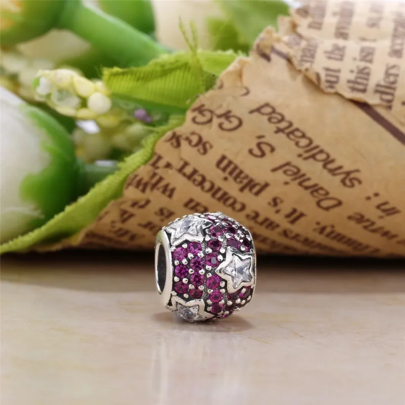 (imagine pentru) Talisman stea pavé din argint 925, cu zirconiu cubic transparent - Vizualizare 2