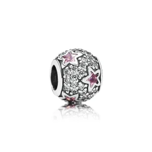 (imagine pentru) Talisman stea pavé din argint 925, cu zirconiu cubic transparent