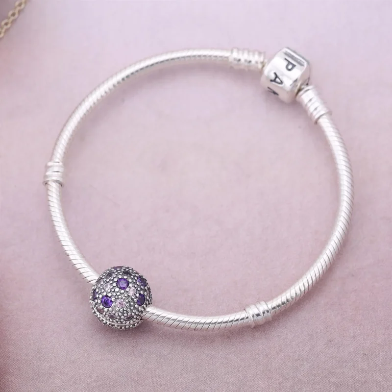 (imagine pentru) Talisman Stele în spațiu, mov fantezie - PANDORA - Vizualizare 2