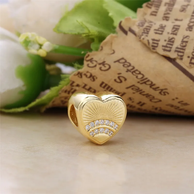 (imagine pentru) Talisman Sunshine inima din PANDORA Shine - Vizualizare 2