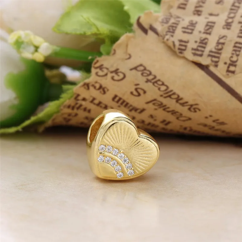 (imagine pentru) Talisman Sunshine inima din PANDORA Shine - Vizualizare 3