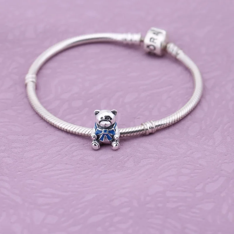 (imagine pentru) Talisman ursuleț de pluș, băiat - 791124EN41 - Talismane PANDORA - Vizualizare 2