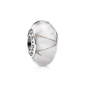(imagine pentru) Talisman Zig-Zag din sticlă de Murano albă - 790921 - Talismane 