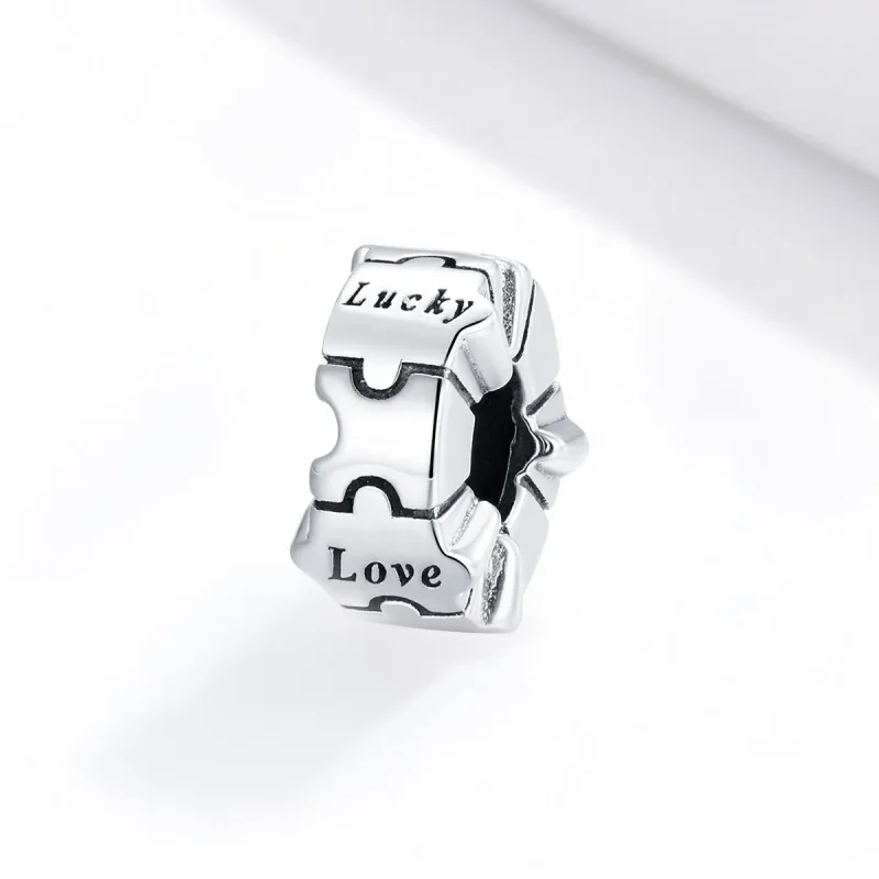 (imagine pentru) Brățară fixă Tip Pandora cu Puzzle simplu din argint - BSC377 - Vizualizare 2